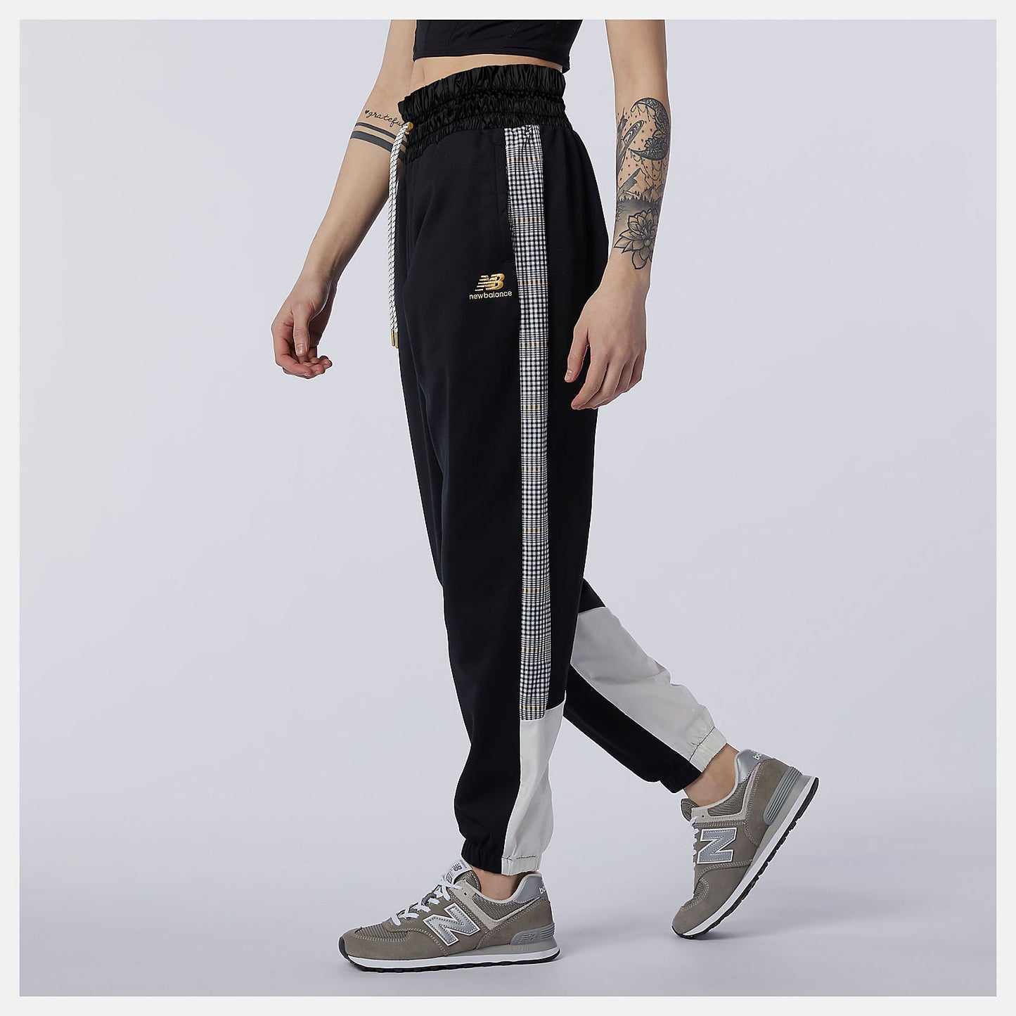 NB Athletics Higher Learning Stripe Track Pant | New Balance Clothing Black - Women