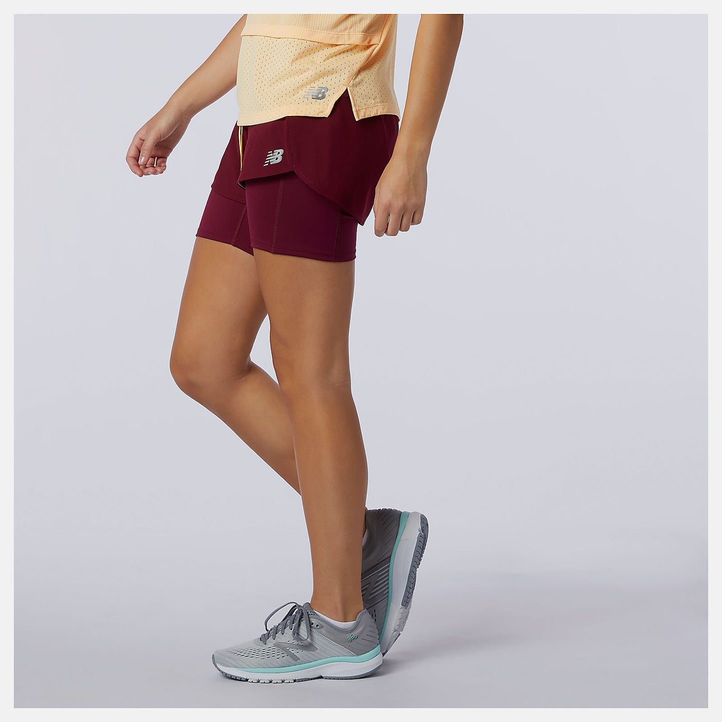 Printed Impact Run 2 In 1 Short | New Balance Clothing Garnet - Women