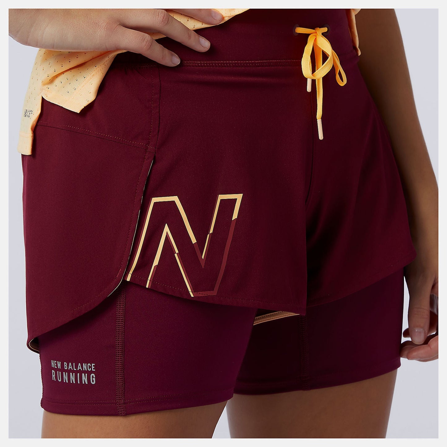 Printed Impact Run 2 In 1 Short | New Balance Clothing Garnet - Women