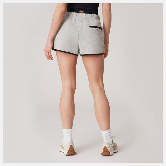 Bandier Fleece Short | New Balance Clothing Athletic Grey - Women