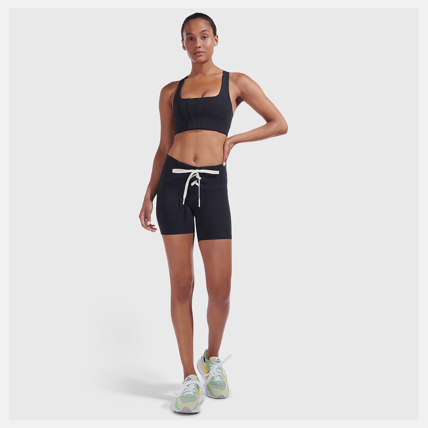 Staud Lace Up Fitted Short | New Balance Clothing Black - Women