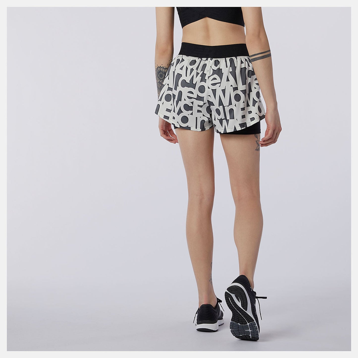 Relentless 2 In 1 Short Printed | New Balance Clothing Black/White - Women