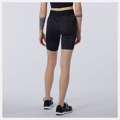 Relentless Printed Fitted Short | New Balance Clothing Black/White - Women