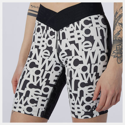 Relentless Printed Fitted Short | New Balance Clothing Black/White - Women