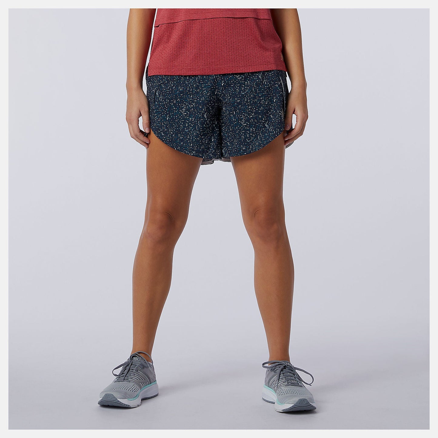 Printed Impact Run 5 inch Short | New Balance Clothing Teal - Women