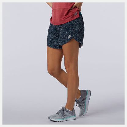Printed Impact Run 5 inch Short | New Balance Clothing Teal - Women