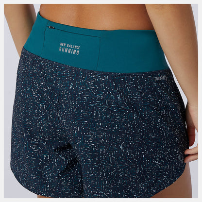 Printed Impact Run 5 inch Short | New Balance Clothing Teal - Women
