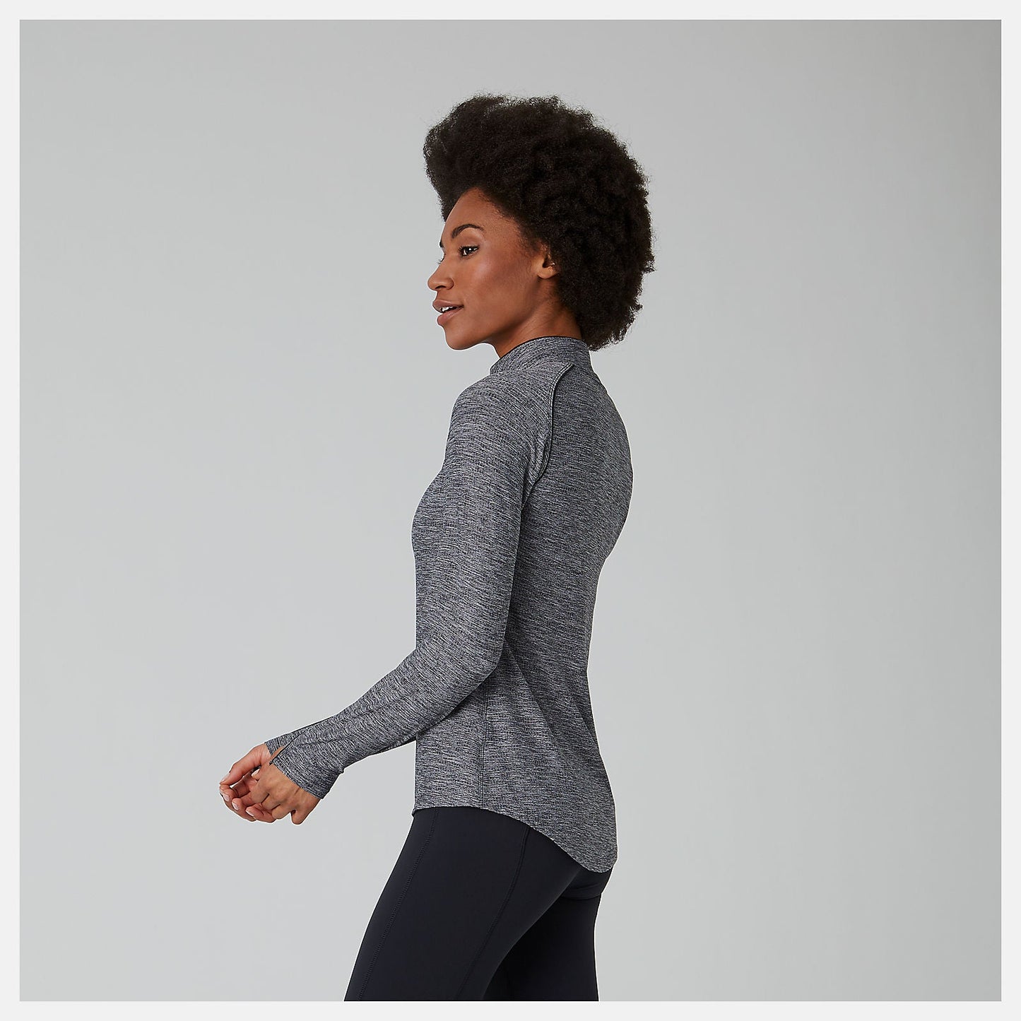 Transform 1/2 Zip | New Balance Clothing Black Heather - Women