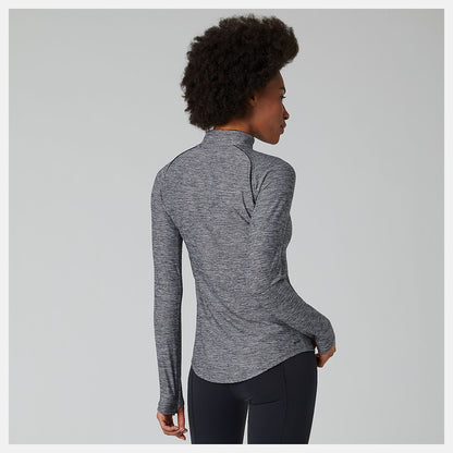 Transform 1/2 Zip | New Balance Clothing Black Heather - Women