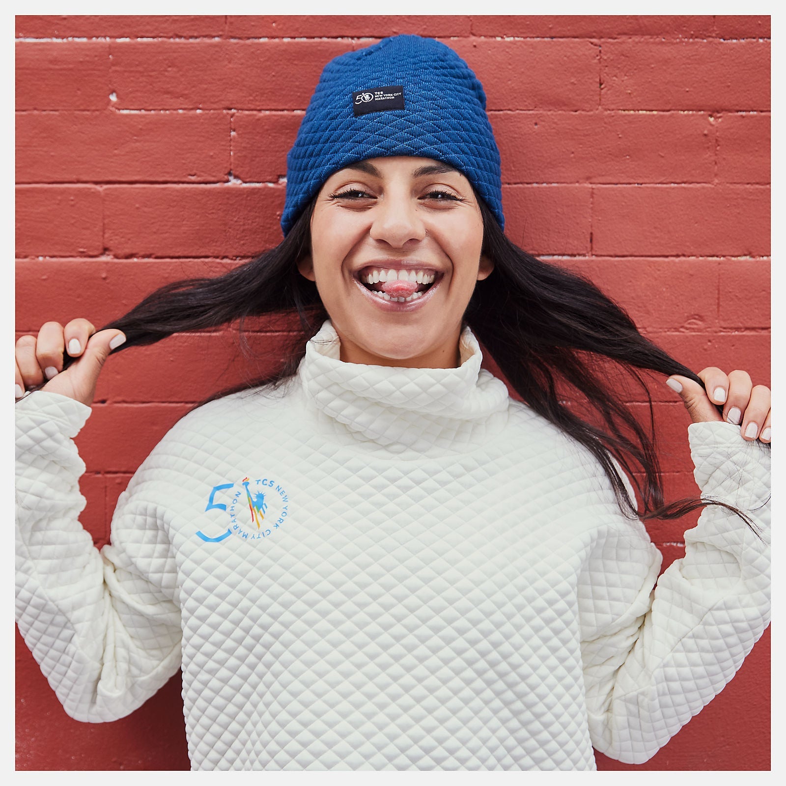 NYC Marathon NB Heat Loft Funnel | New Balance Clothing Sea Salt - Women