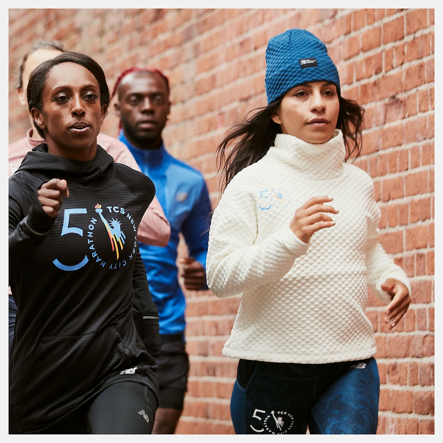 NYC Marathon NB Heat Loft Funnel | New Balance Clothing Sea Salt - Women