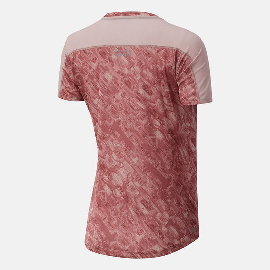 NYC Marathon Printed Impact Run Short Sleeve | New Balance Clothing Saturn Pink - Women