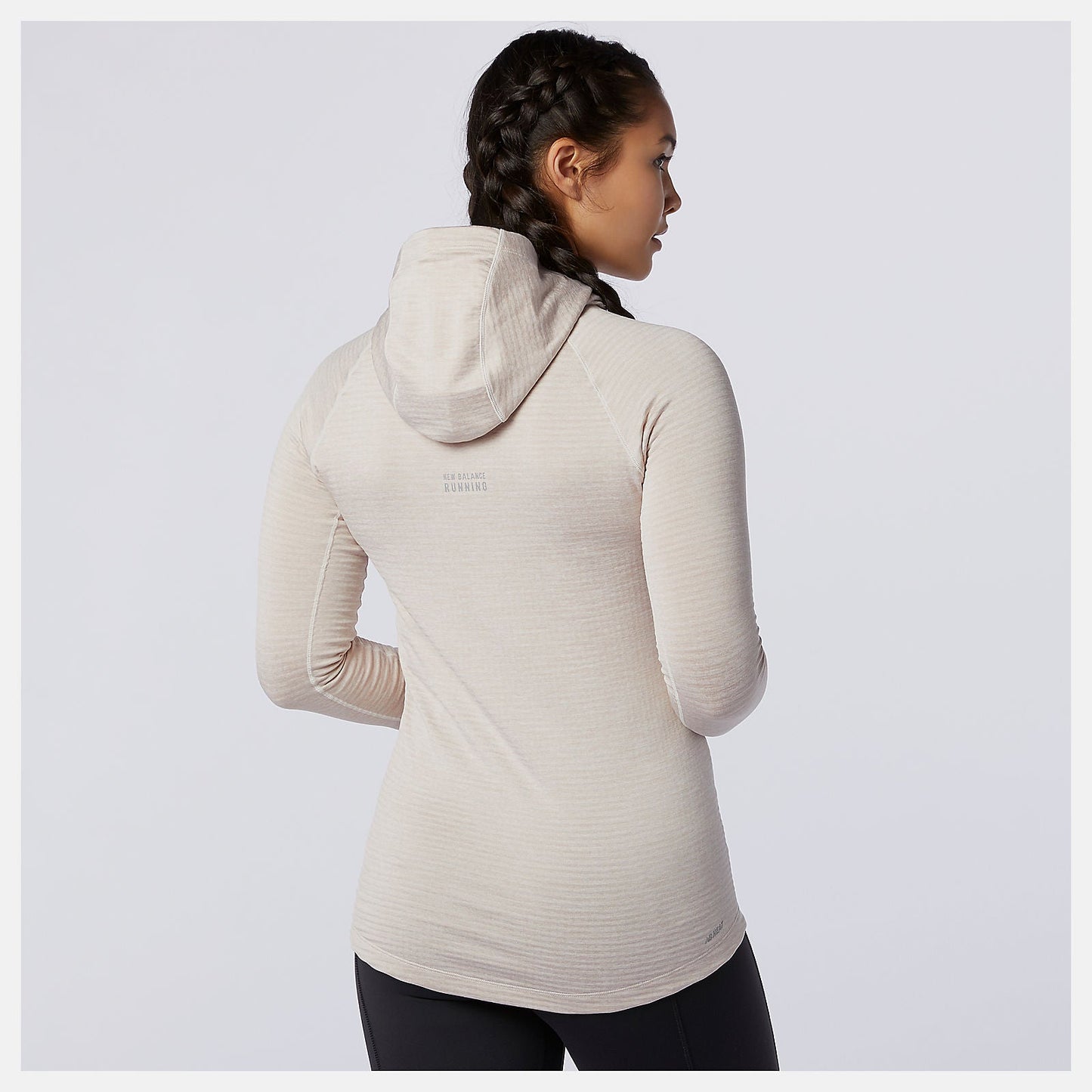 NB Heat Grid Hoodie | New Balance Clothing Sea Salt Heather - Women