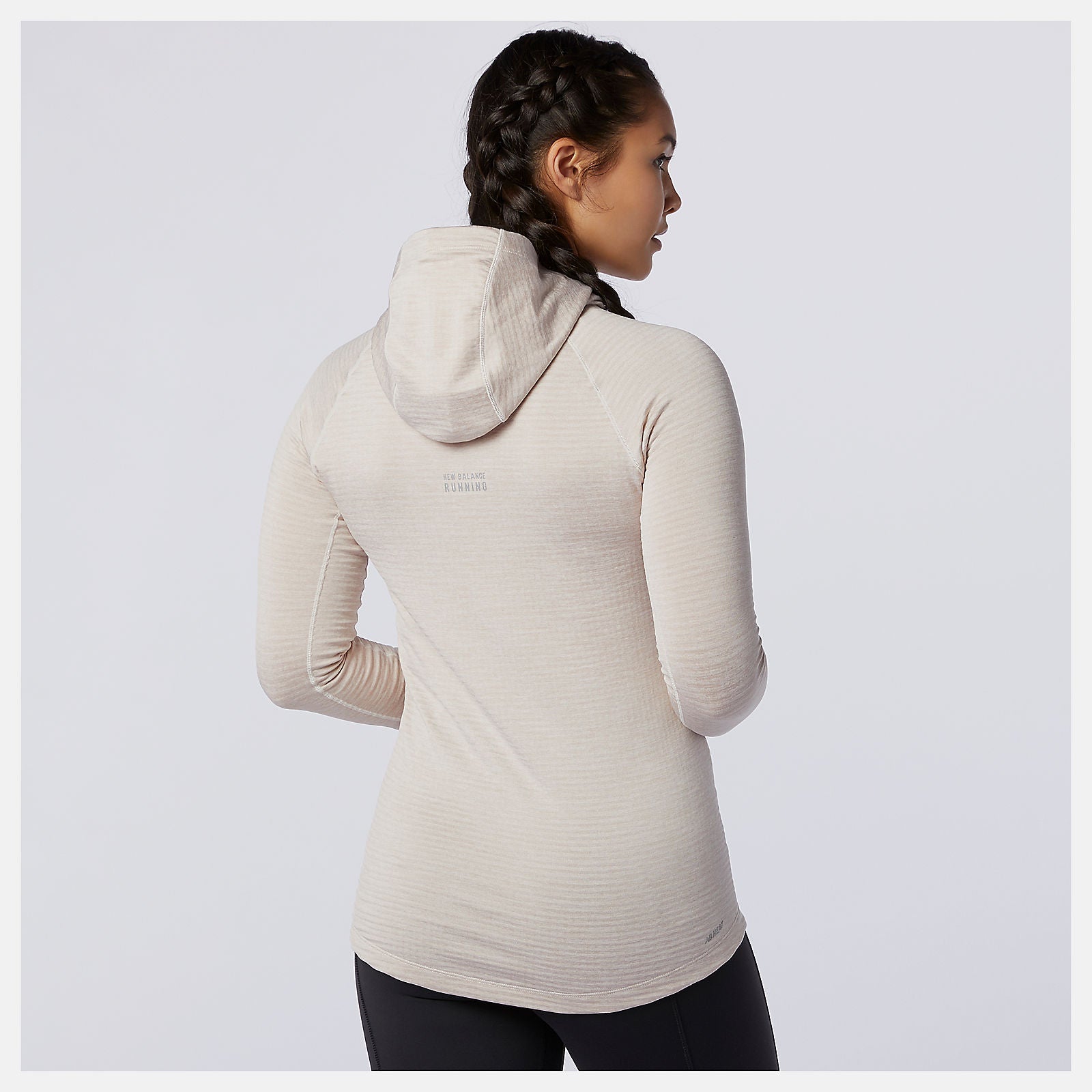 NB Heat Grid Hoodie | New Balance Clothing Sea Salt Heather - Women