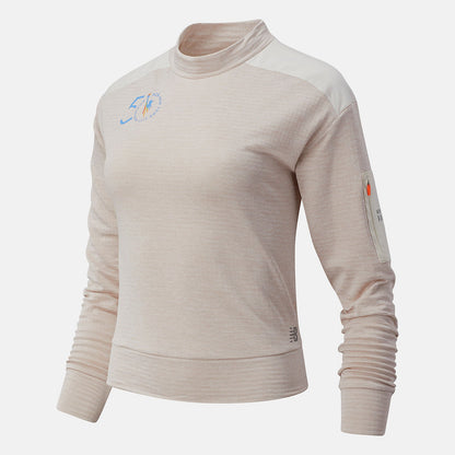 NYC Marathon NB Heat Grid Long Sleeve | New Balance Clothing Sea Salt Heather - Women
