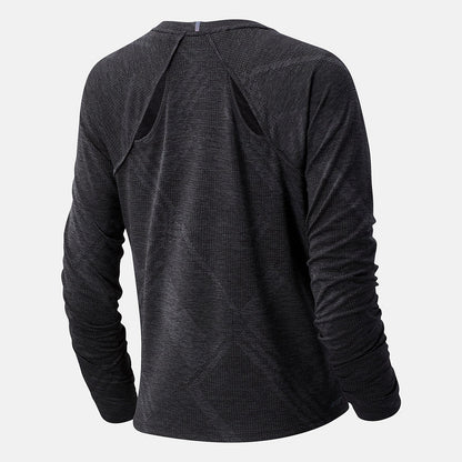 NYC Marathon Q Speed Fuel Jacquard Long Sleeve | New Balance Clothing Black Heather - Women