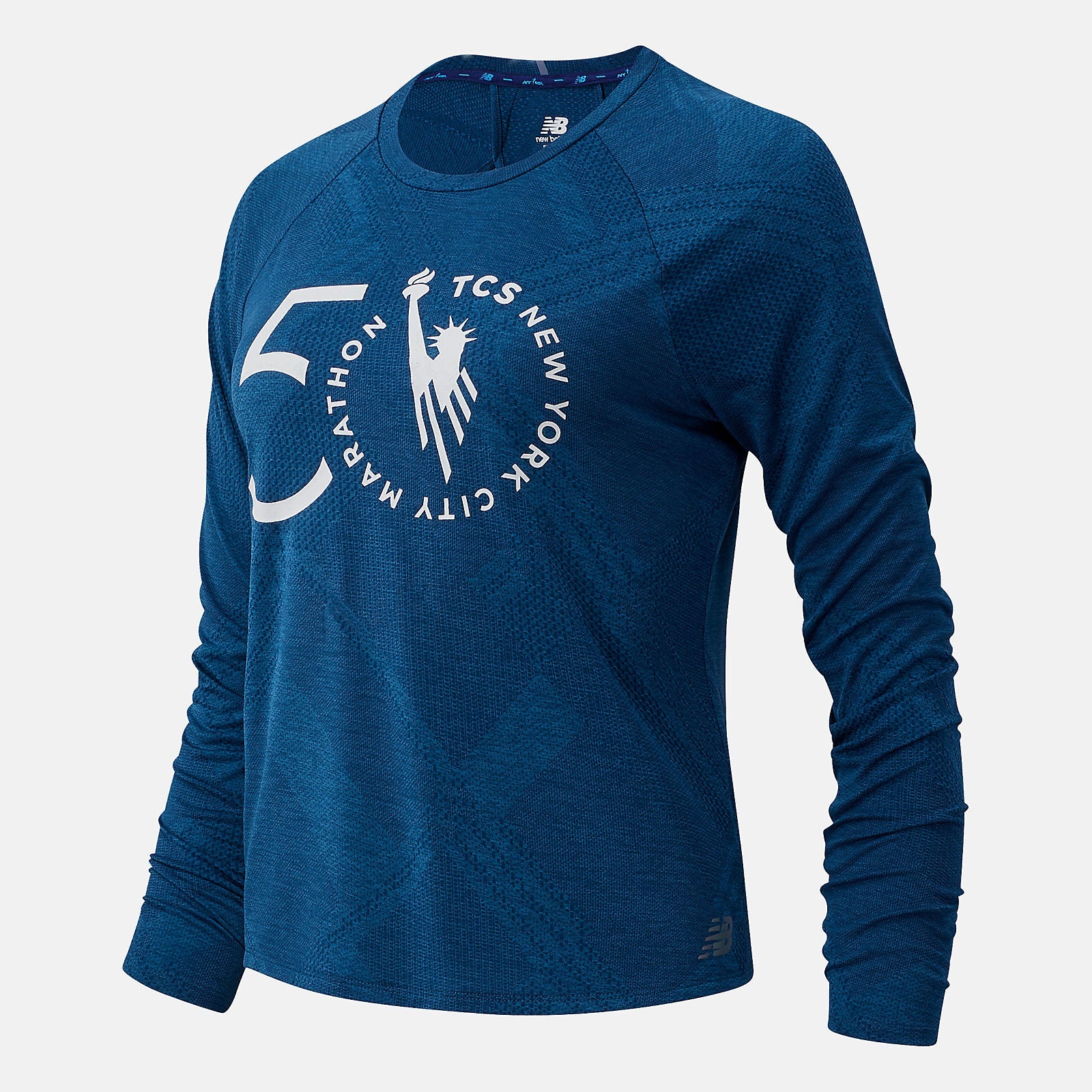 NYC Marathon Q Speed Fuel Jacquard Long Sleeve | New Balance Clothing Rogue Wave - Women