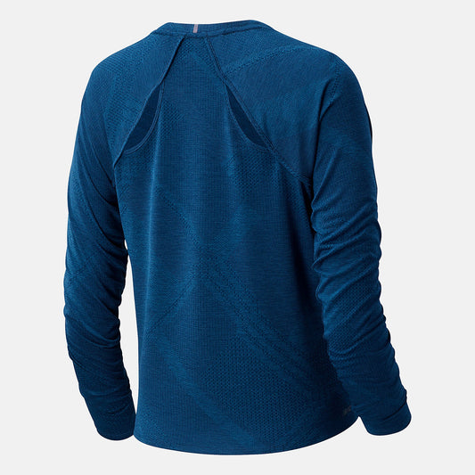 NYC Marathon Q Speed Fuel Jacquard Long Sleeve | New Balance Clothing Rogue Wave - Women