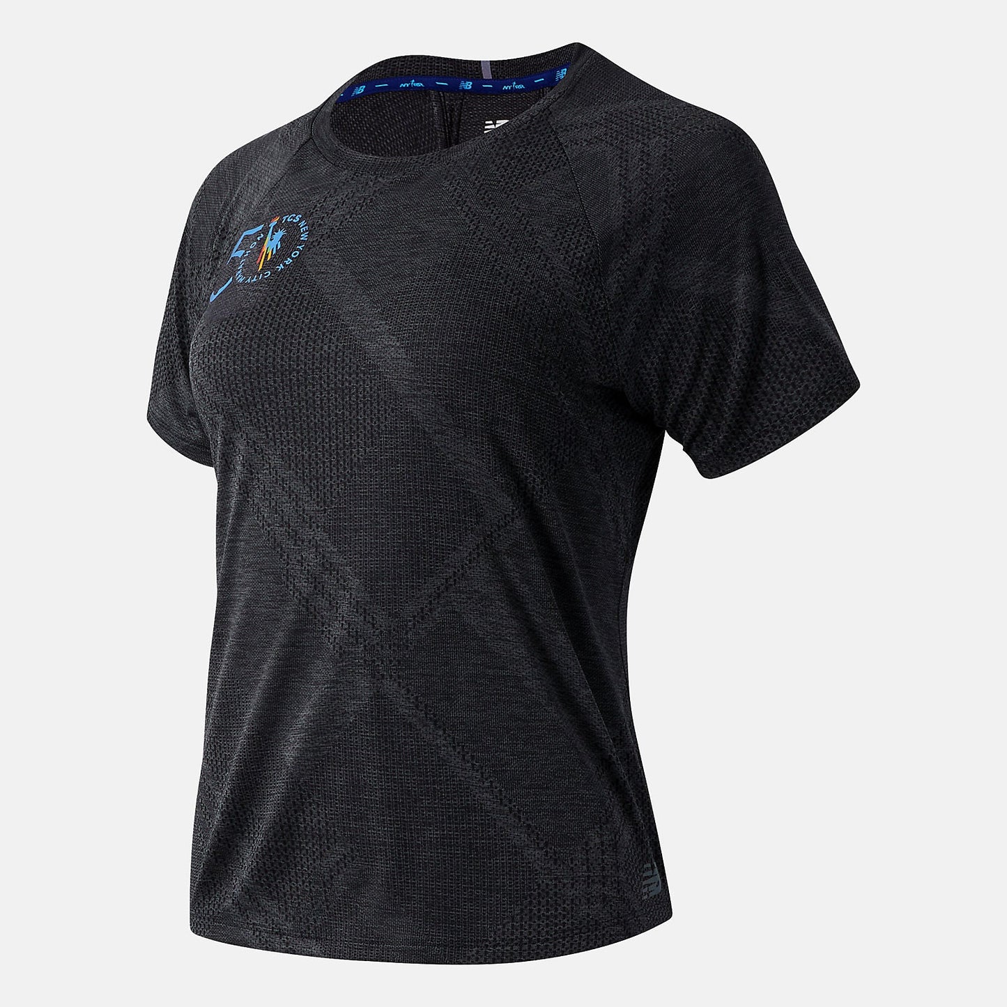 NYC Marathon Q Speed Fuel Jacquard Short Sleeve | New Balance Clothing Black Heather - Women