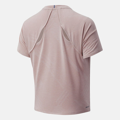 NYC Marathon Q Speed Fuel Jacquard Short Sleeve | New Balance Clothing Space Pink - Women
