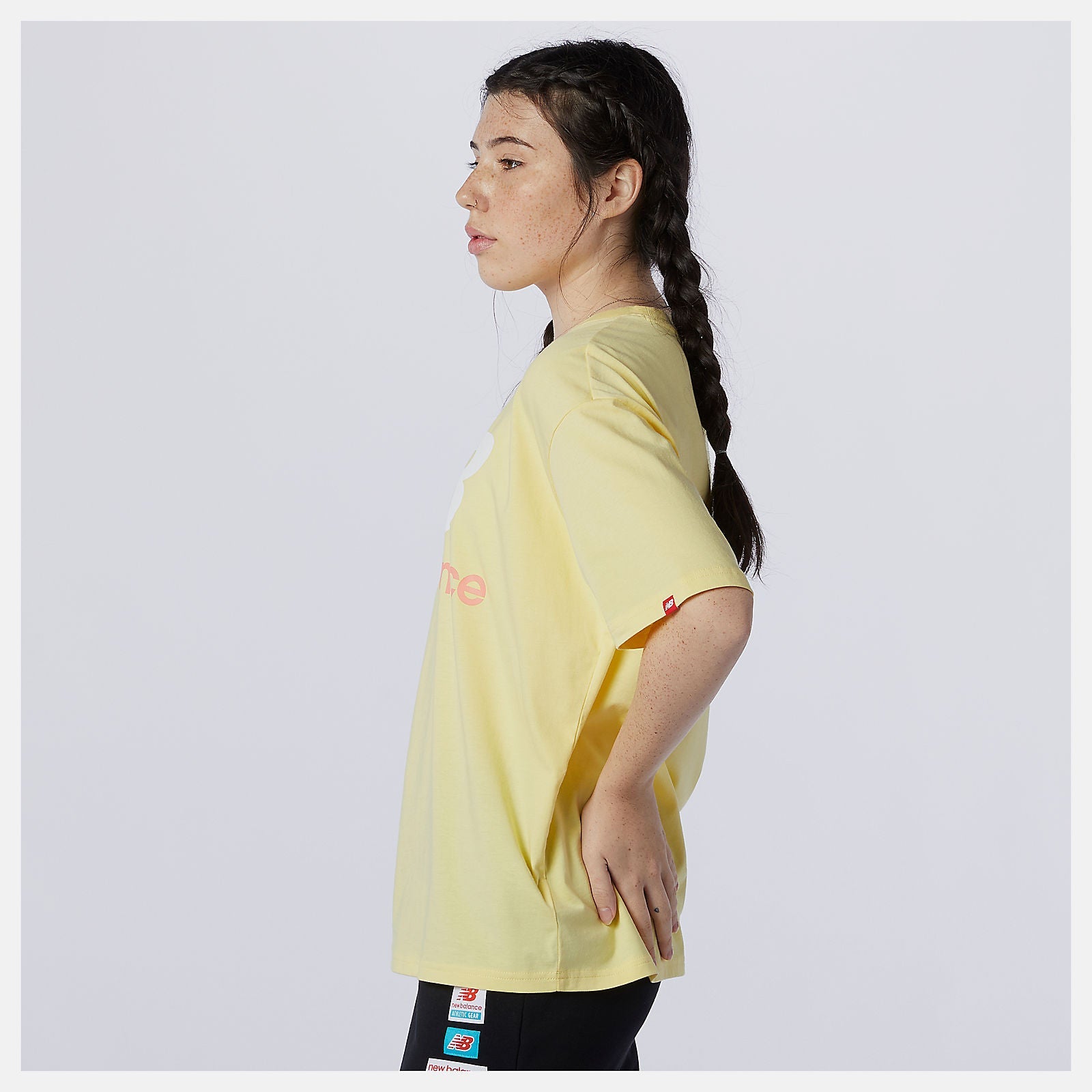 NB Essentials Stacked Logo Tee | New Balance Clothing Lemon Haze - Women