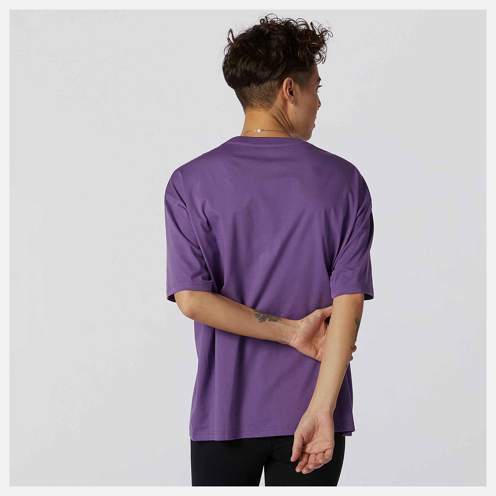 NB Essentials Stacked Logo Tee | New Balance Clothing Sour Grape - Women