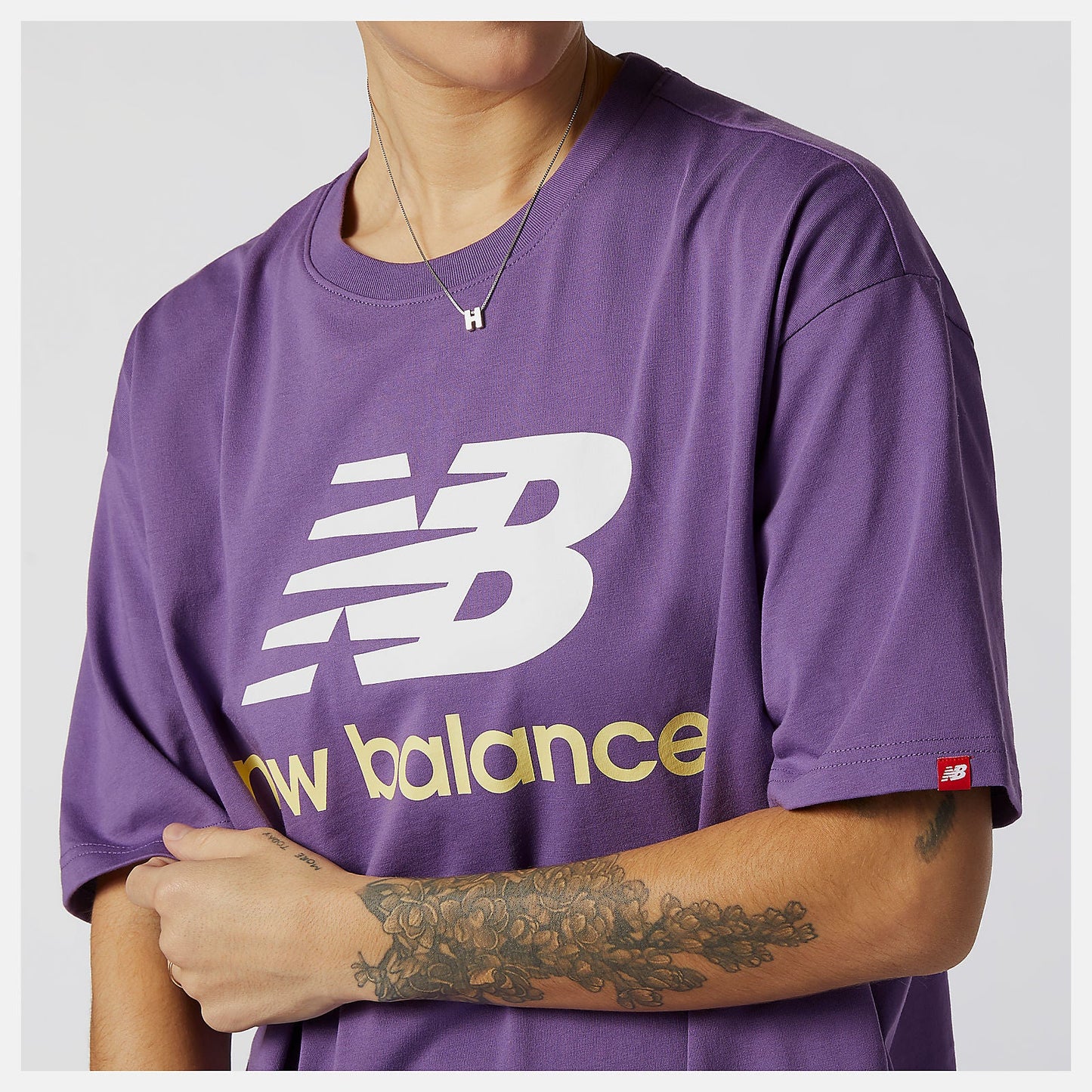 NB Essentials Stacked Logo Tee | New Balance Clothing Sour Grape - Women