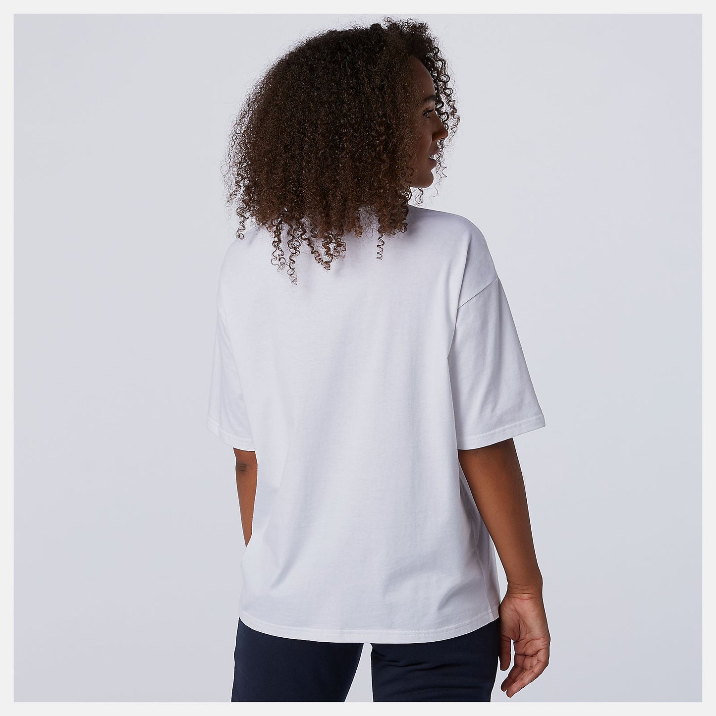 NB Essentials Stacked Logo Tee | New Balance Clothing White Multi - Women