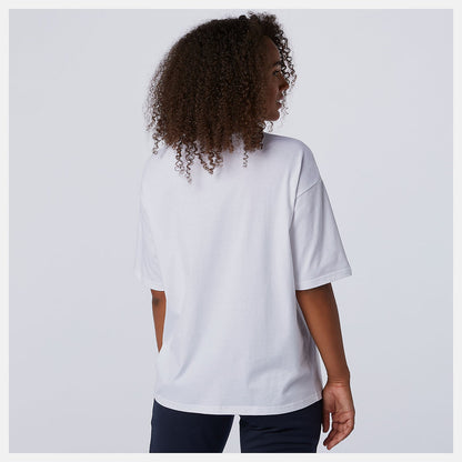 NB Essentials Stacked Logo Tee | New Balance Clothing White Multi - Women