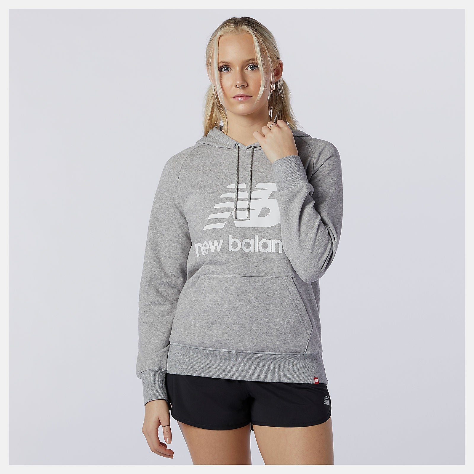 NB Essentials Pullover Hoodie | New Balance Clothing Athletic Grey - Women