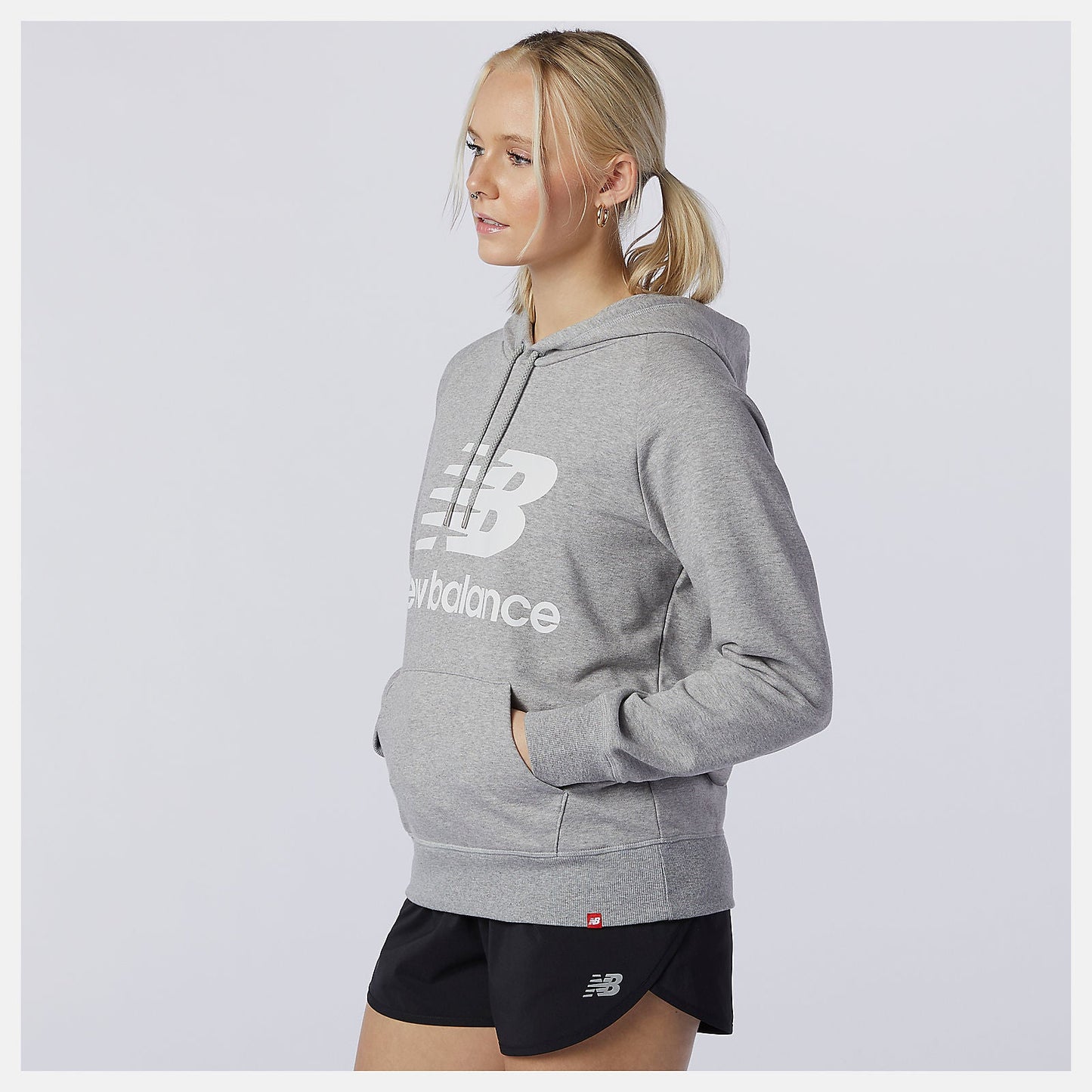 NB Essentials Pullover Hoodie | New Balance Clothing Athletic Grey - Women