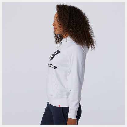 NB Essentials Pullover Hoodie | New Balance Clothing White/Black - Women