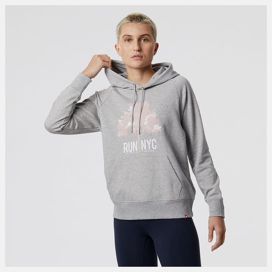 NYC Marathon Essentials Pullover Hoodie | New Balance Clothing Athletic Grey - Women
