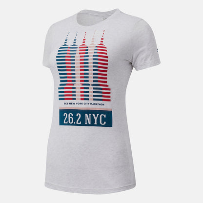 NYC Marathon Empire 26.2 NYC | New Balance Clothing White Heather - Women