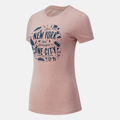 NYC Marathon Run New York Five Boroughs One City | New Balance Clothing Desert Rose - Women