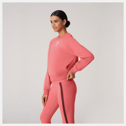 Bandier Fleece Crew | New Balance Clothing Watermelon - Women