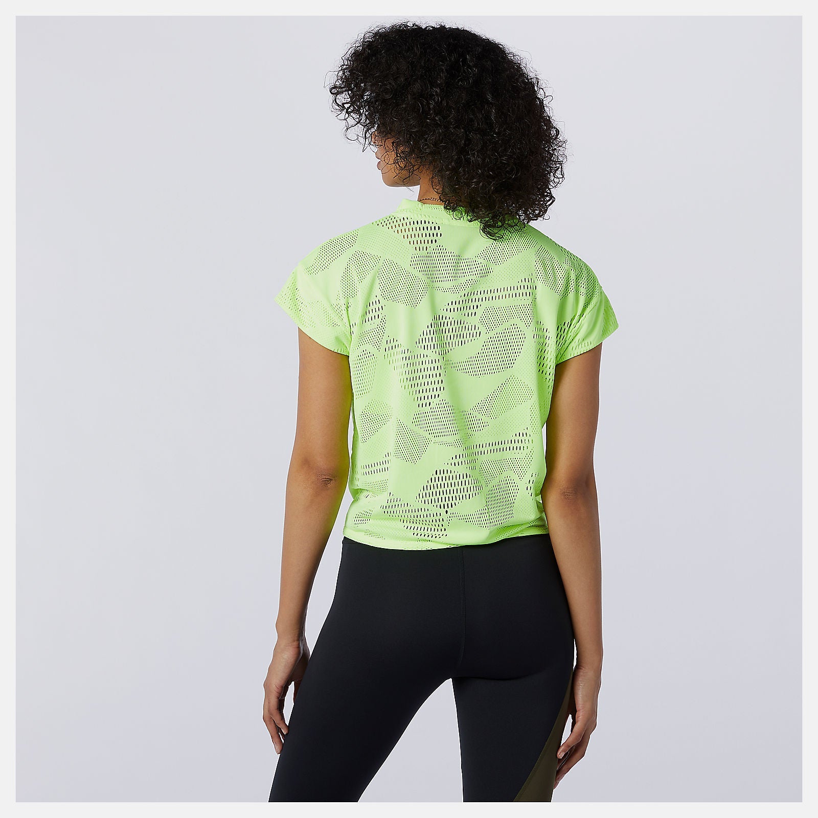 Achiever Collide Open Mesh Tee | New Balance Clothing Bleached Lime Glo - Women