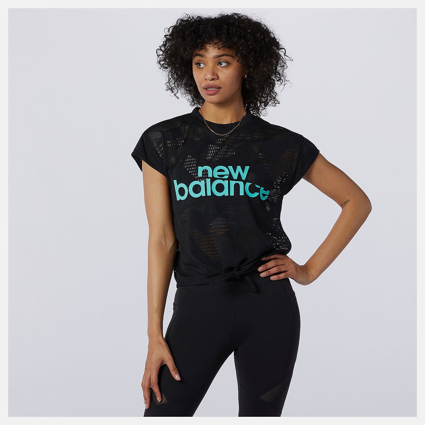 Achiever Collide Open Mesh Tee | New Balance Clothing Black - Women