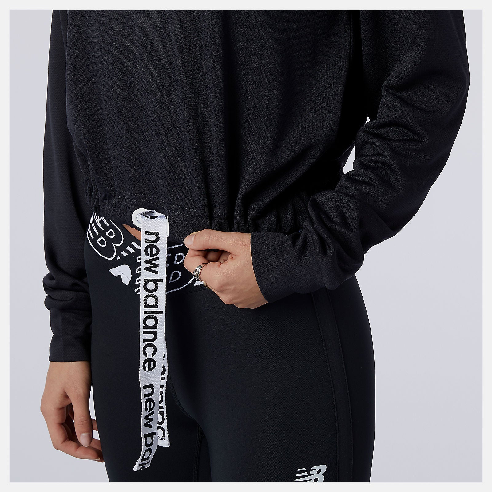 Relentless Cinched Hem Hoodie | New Balance Clothing Black - Women