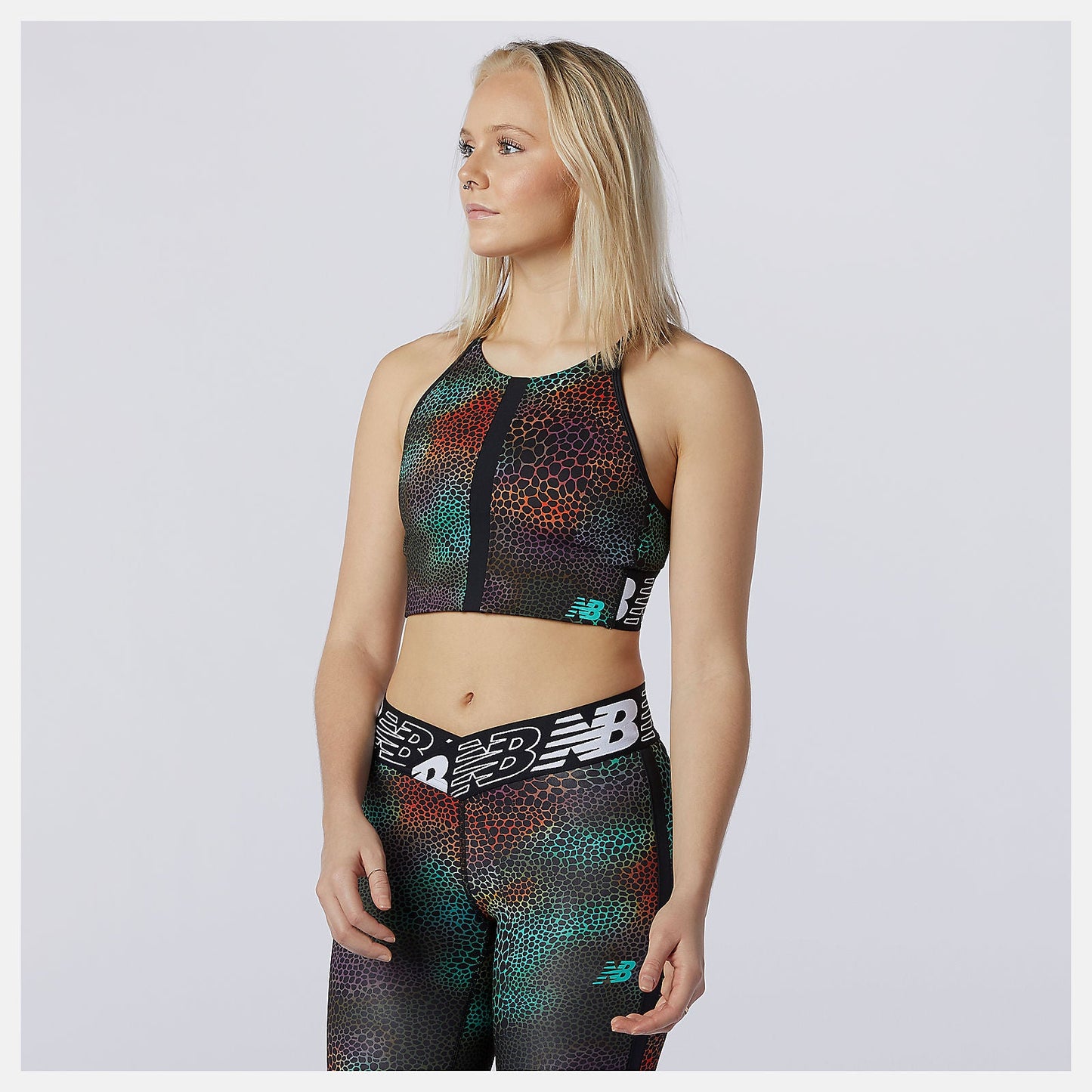 Relentless Printed Crop Top | New Balance Clothing Black Print - Women