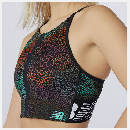 Relentless Printed Crop Top | New Balance Clothing Black Print - Women
