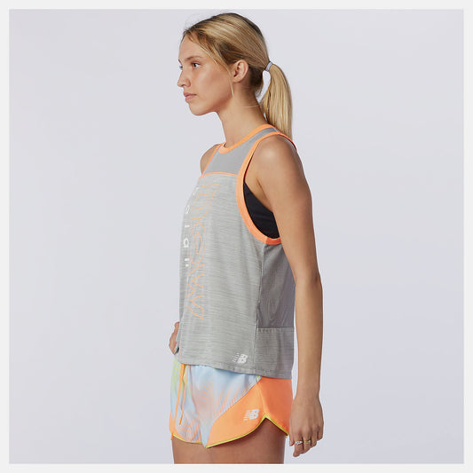 Printed Fast Flight Tank | New Balance Clothing Athletic Grey Heather - Women