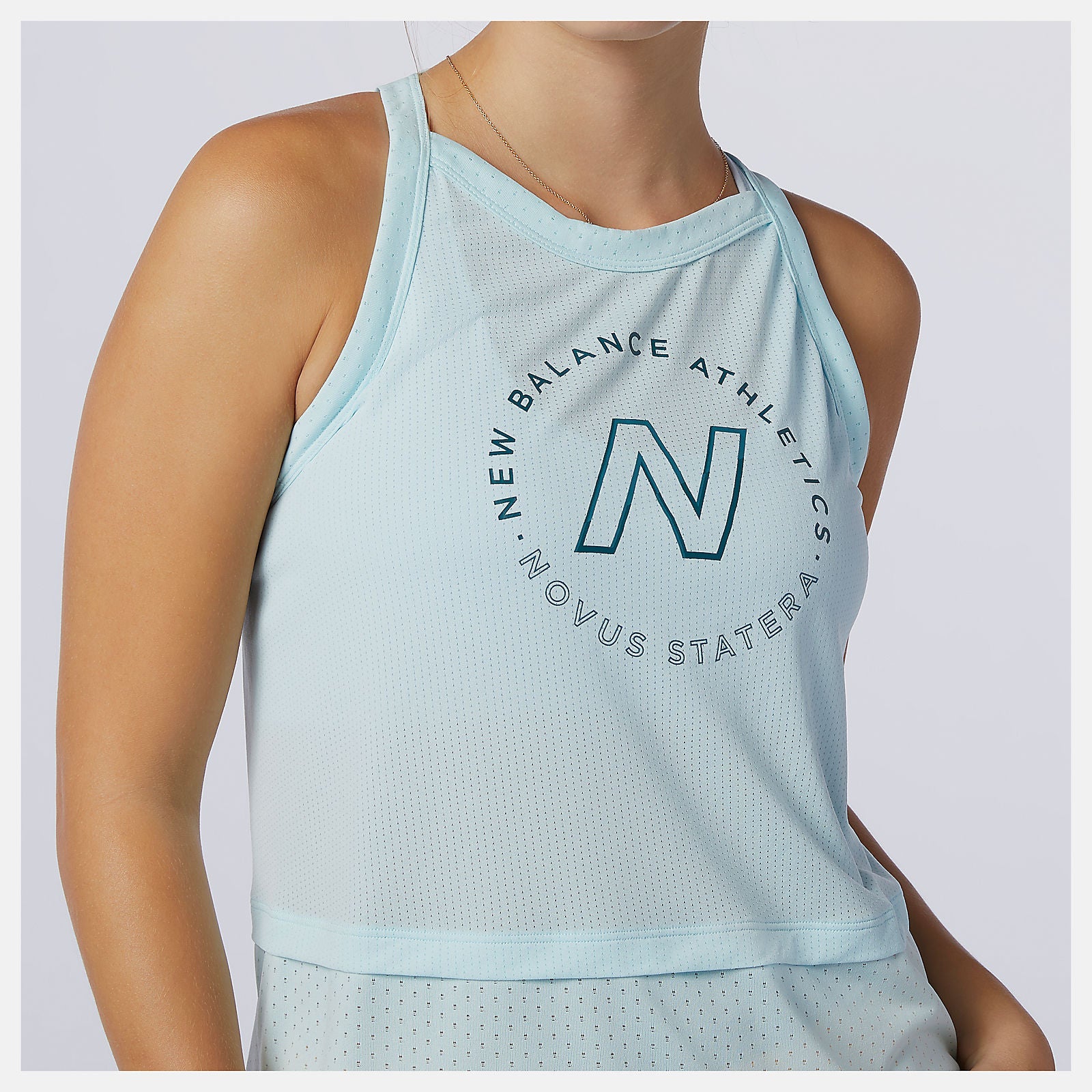 Printed Impact Run Hybrid Tank | New Balance Clothing Pale Blue - Women