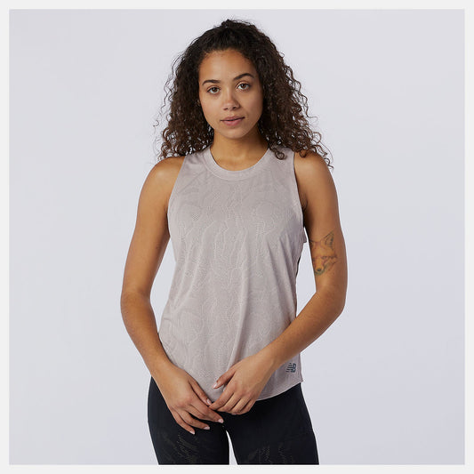 Q Speed Fuel Jacquard Tank | New Balance Clothing Logwood - Women