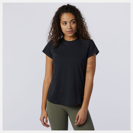 Q Speed Fuel Jacquard Short Sleeve | New Balance Clothing Black - Women