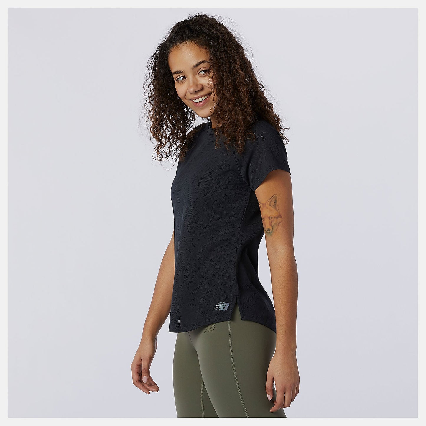 Q Speed Fuel Jacquard Short Sleeve | New Balance Clothing Black - Women