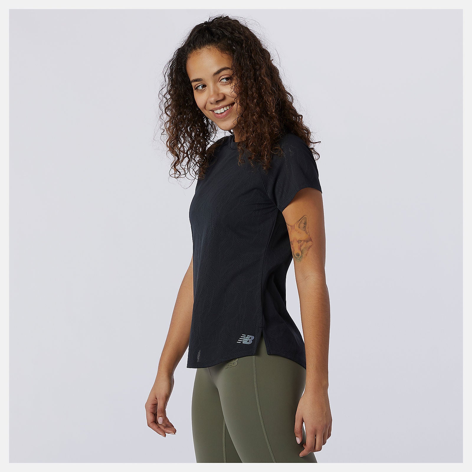 Q Speed Fuel Jacquard Short Sleeve | New Balance Clothing Black - Women