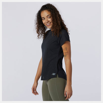 Q Speed Fuel Jacquard Short Sleeve | New Balance Clothing Black - Women