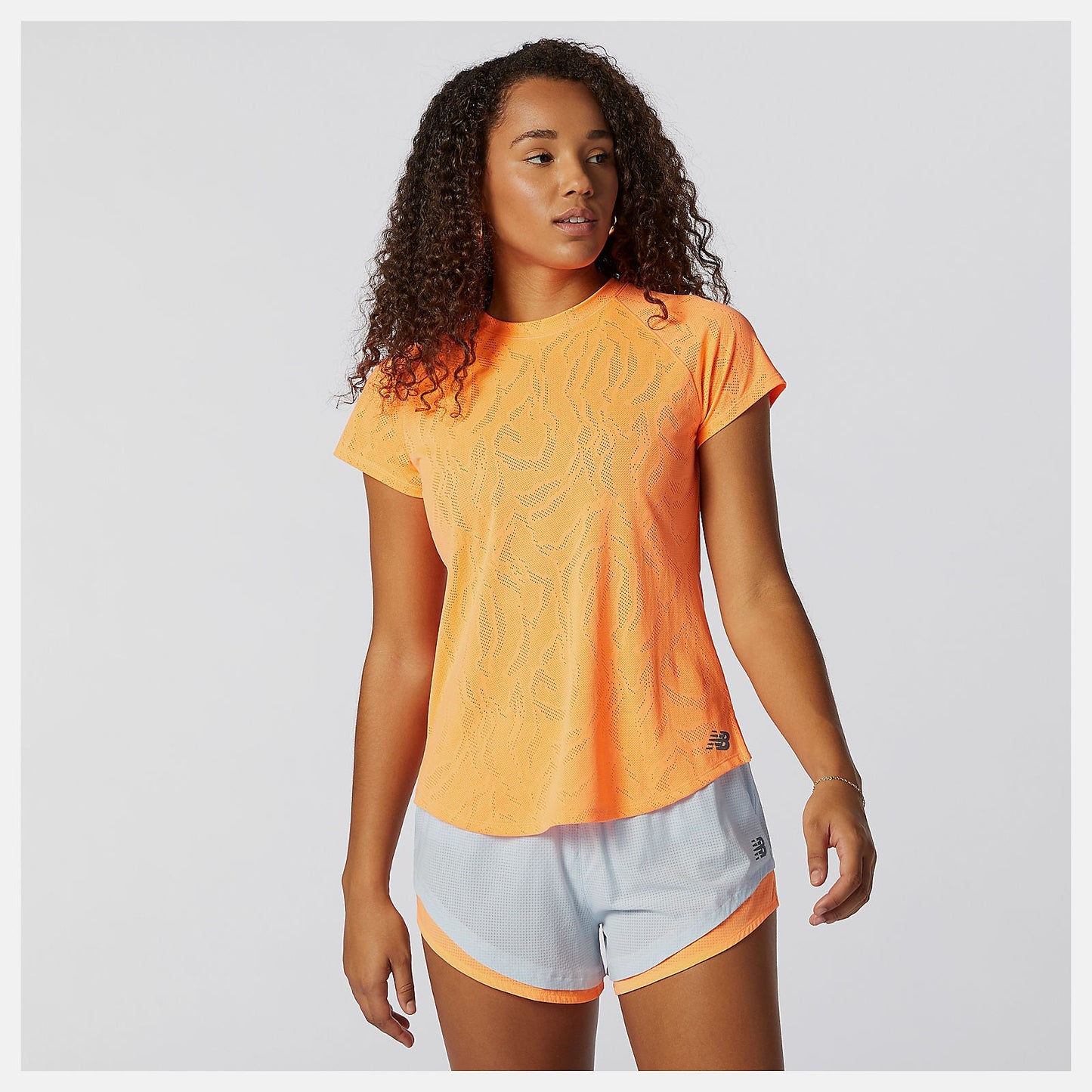 Q Speed Fuel Jacquard Short Sleeve | New Balance Clothing Citrus Punch - Women