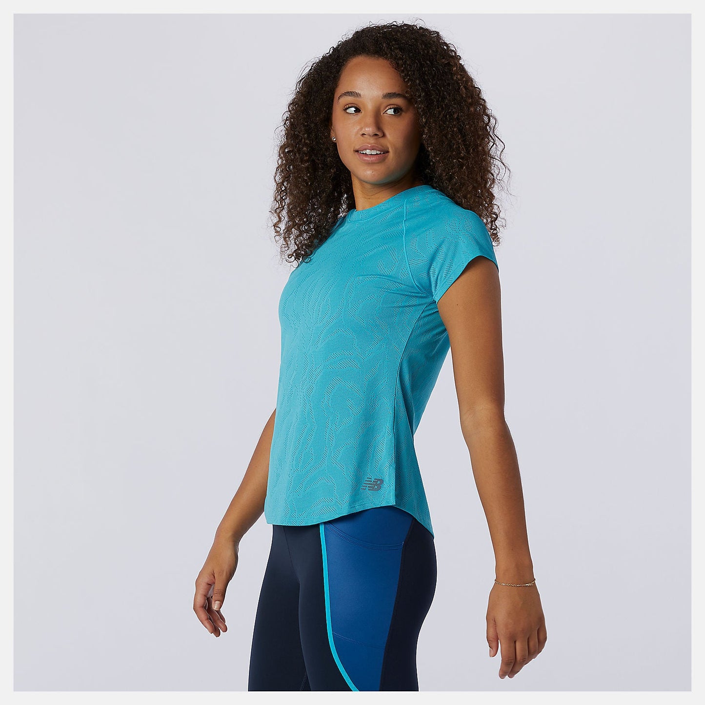 Q Speed Fuel Jacquard Short Sleeve | New Balance Clothing Virtual Sky - Women